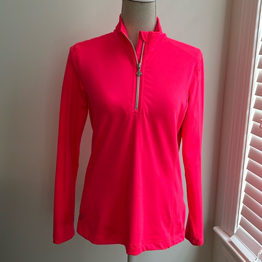 DAILY SPORTS NEON PINK GOLF PULLOVER